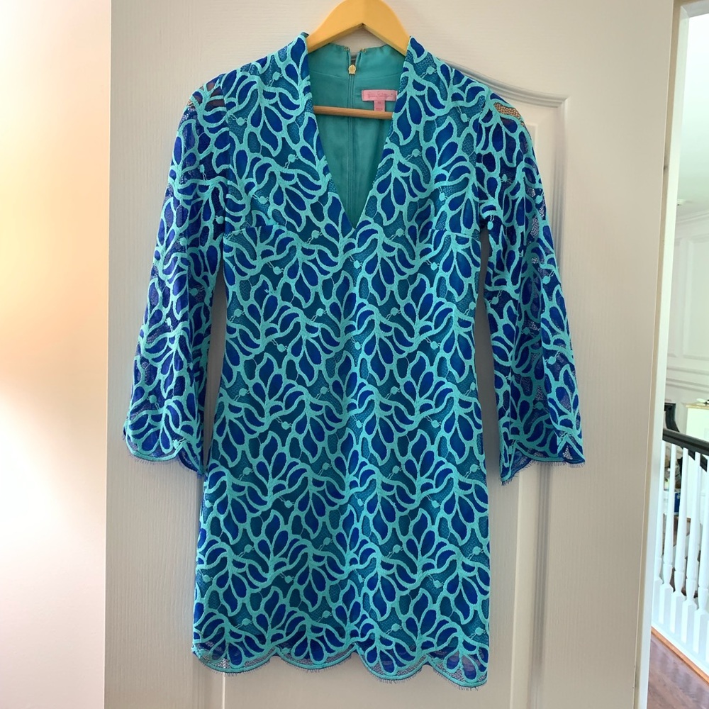 Lilly Pulitzer Long Sleeve Lace Dress